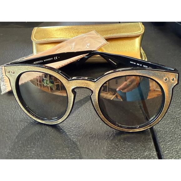 Rebecca Minkoff Patti Oversize Vintage Style Round*NEW*With case*49|25|140 - Picture 3 of 3